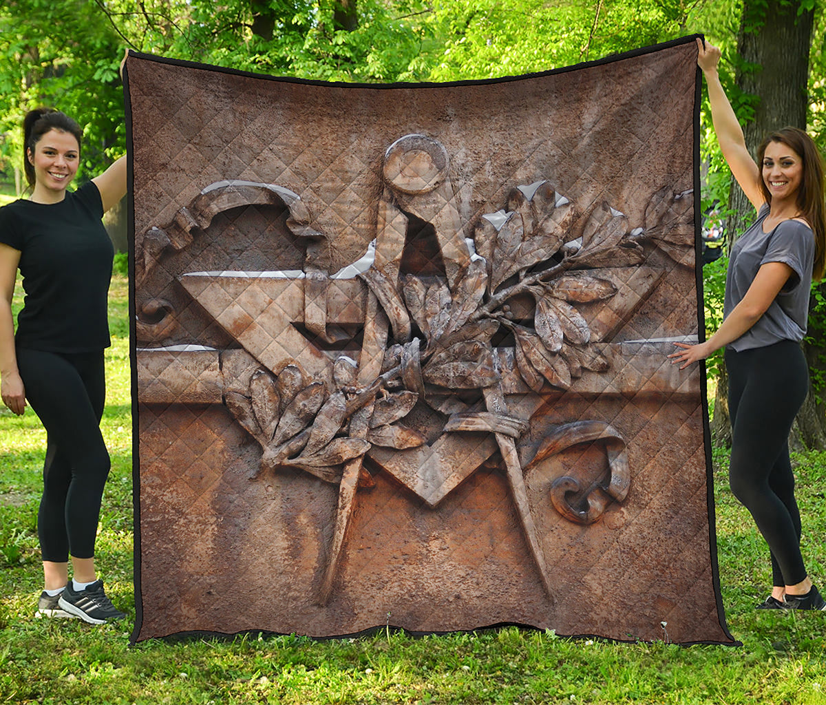 Freemasonry Emblem Print Quilt