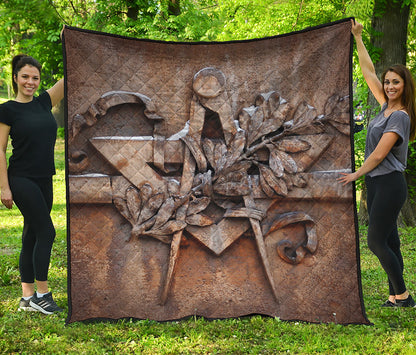 Freemasonry Emblem Print Quilt