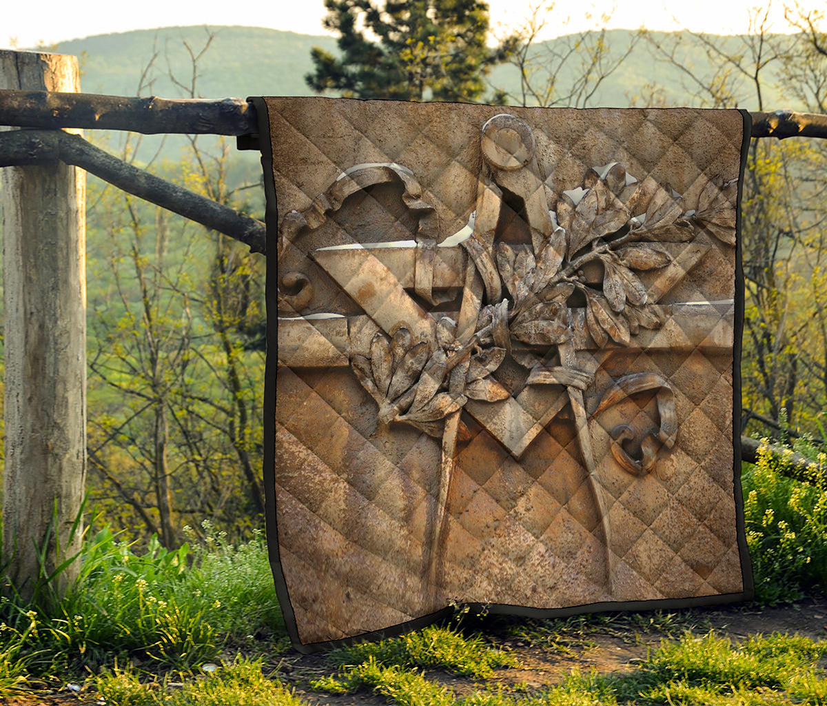 Freemasonry Emblem Print Quilt