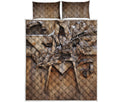 Freemasonry Emblem Print Quilt Bed Set