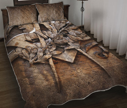Freemasonry Emblem Print Quilt Bed Set