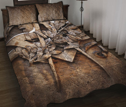 Freemasonry Emblem Print Quilt Bed Set