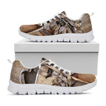 Freemasonry Emblem Print White Sneakers