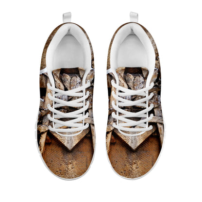 Freemasonry Emblem Print White Sneakers