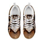Freemasonry Emblem Print White Sneakers