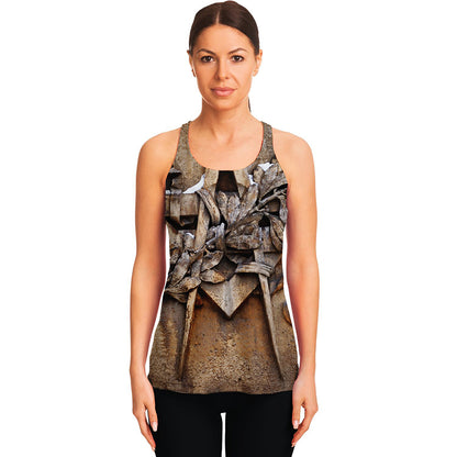 Freemasonry Emblem Print Women's Racerback Tank Top