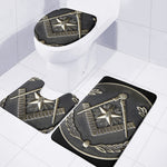 Freemasonry Medal Print 3 Piece Bath Mat Set