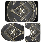 Freemasonry Medal Print 3 Piece Bath Mat Set