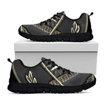 Freemasonry Medal Print Black Sneakers