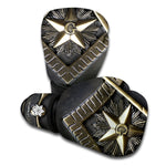 Freemasonry Medal Print Boxing Gloves