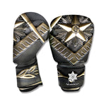 Freemasonry Medal Print Boxing Gloves