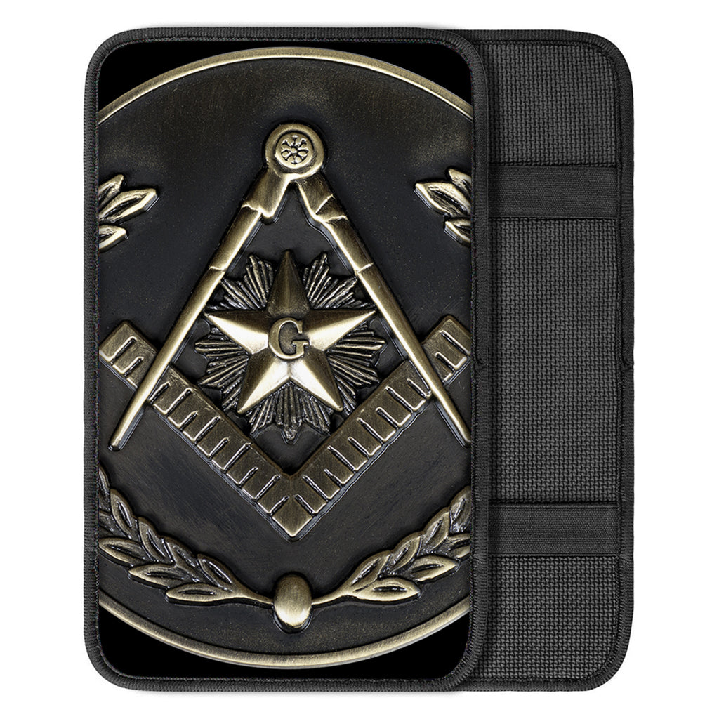 Freemasonry Medal Print Car Center Console Cover