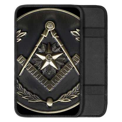 Freemasonry Medal Print Car Center Console Cover