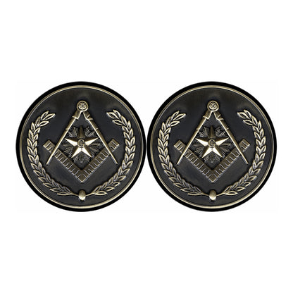 Freemasonry Medal Print Car Coasters