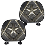 Freemasonry Medal Print Car Headrest Covers