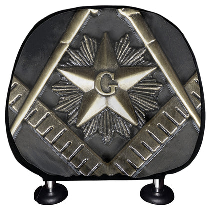 Freemasonry Medal Print Car Headrest Covers
