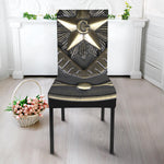 Freemasonry Medal Print Dining Chair Slipcover