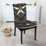 Freemasonry Medal Print Dining Chair Slipcover