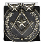 Freemasonry Medal Print Duvet Cover Bedding Set
