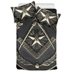 Freemasonry Medal Print Duvet Cover Bedding Set