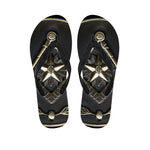 Freemasonry Medal Print Flip Flops