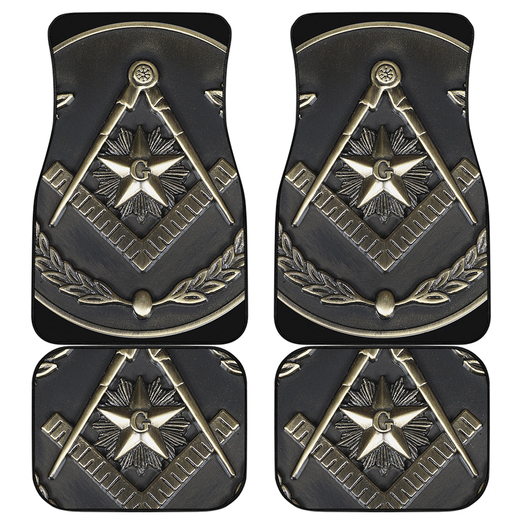 Freemasonry Medal Print Front and Back Car Floor Mats