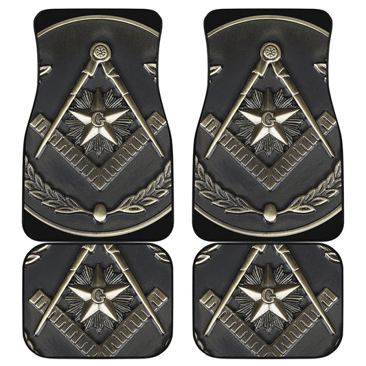 Freemasonry Medal Print Front and Back Car Floor Mats
