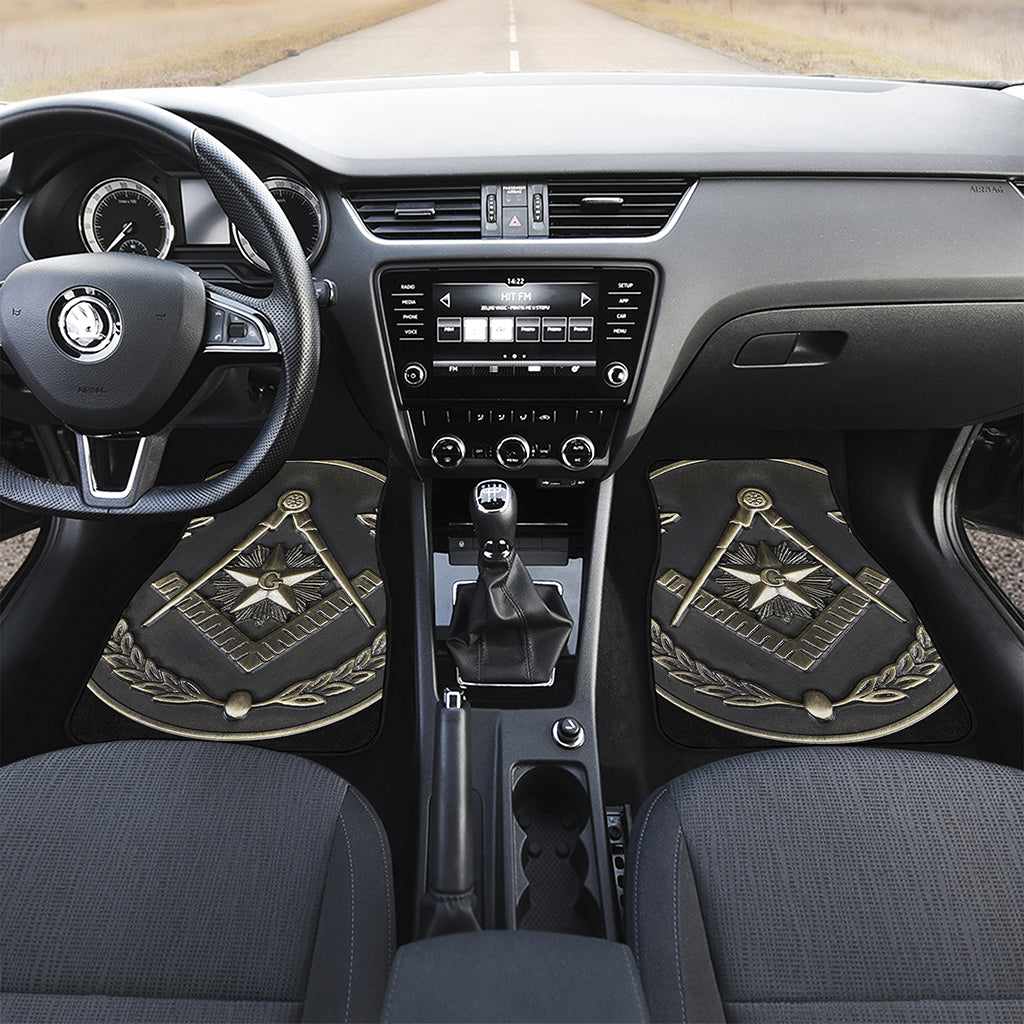 Freemasonry Medal Print Front and Back Car Floor Mats
