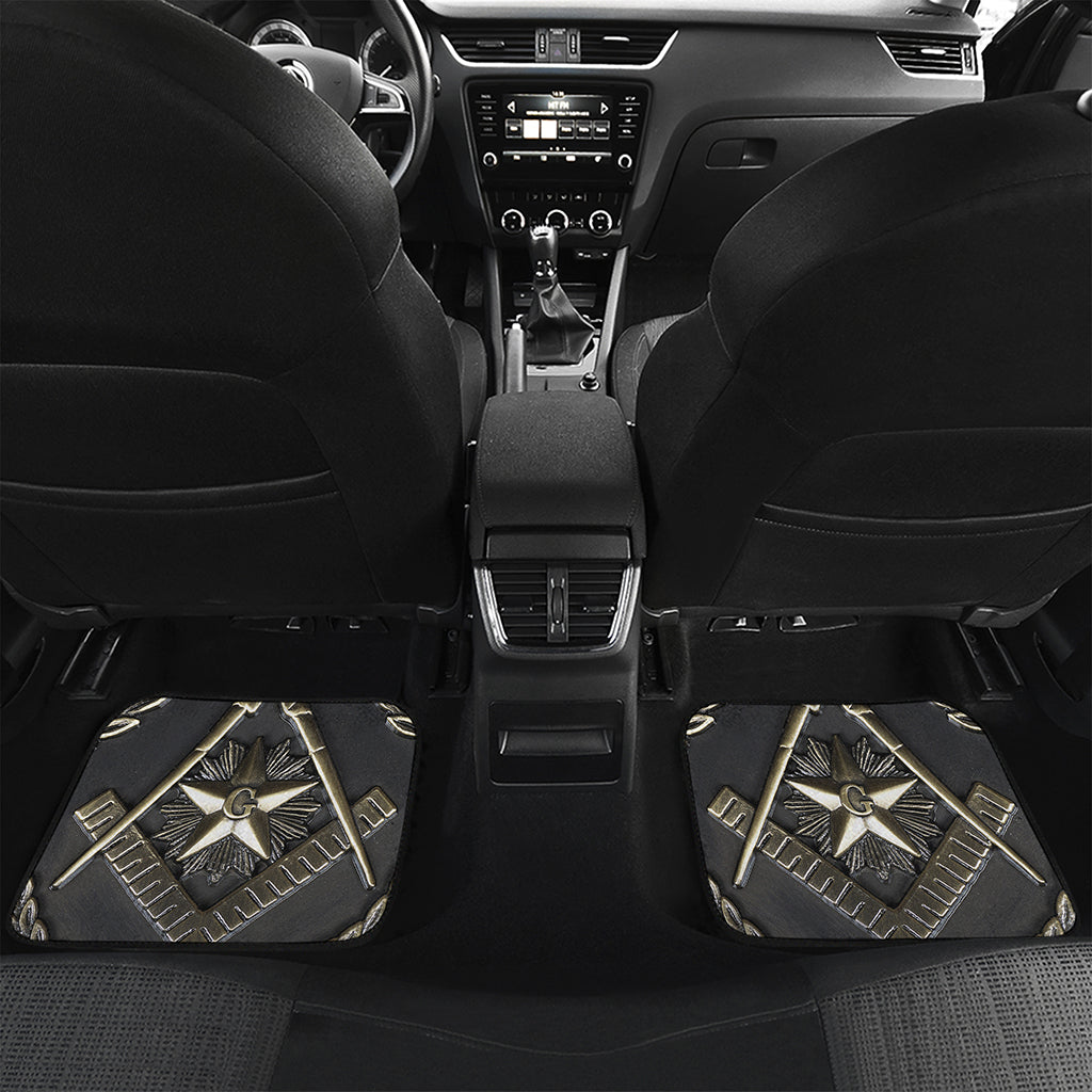 Freemasonry Medal Print Front and Back Car Floor Mats