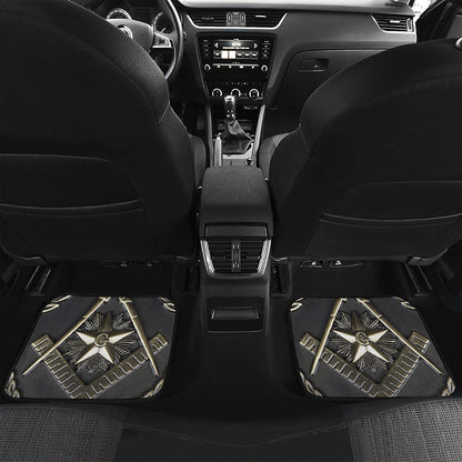 Freemasonry Medal Print Front and Back Car Floor Mats