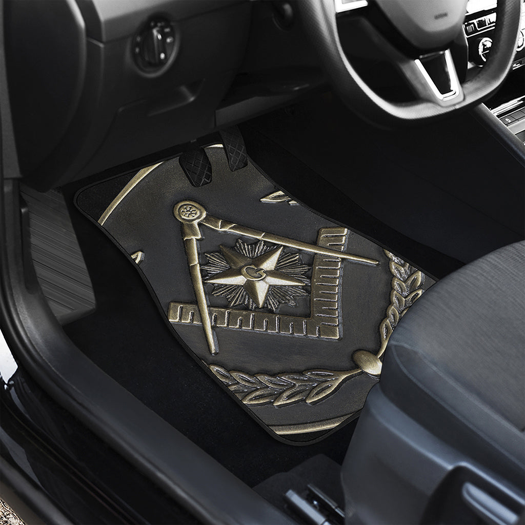 Freemasonry Medal Print Front and Back Car Floor Mats