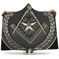 Freemasonry Medal Print Hooded Blanket