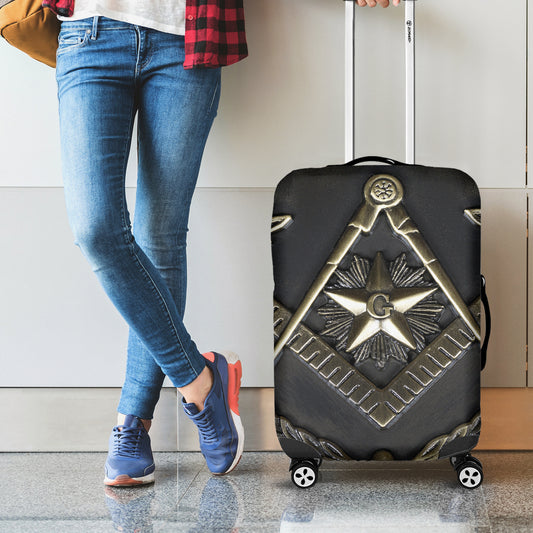 Freemasonry Medal Print Luggage Cover