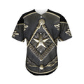 Freemasonry Medal Print Men's Baseball Jersey