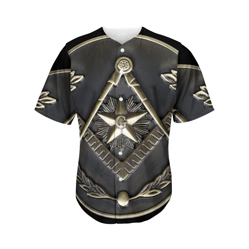 Freemasonry Medal Print Men's Baseball Jersey
