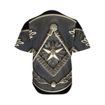 Freemasonry Medal Print Men's Baseball Jersey