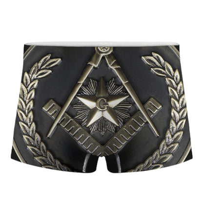 Freemasonry Medal Print Men's Boxer Briefs