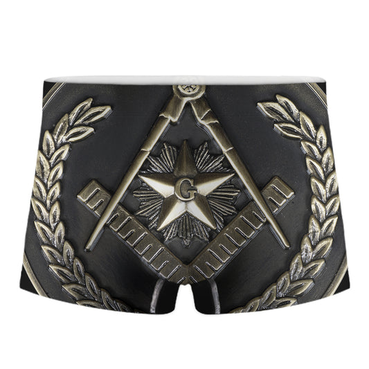 Freemasonry Medal Print Men's Boxer Briefs