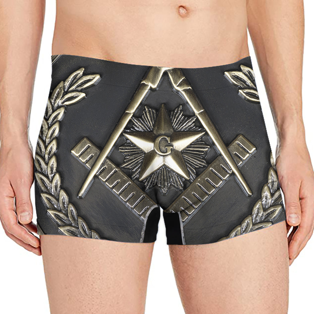 Freemasonry Medal Print Men's Boxer Briefs
