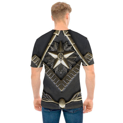 Freemasonry Medal Print Men's T-Shirt