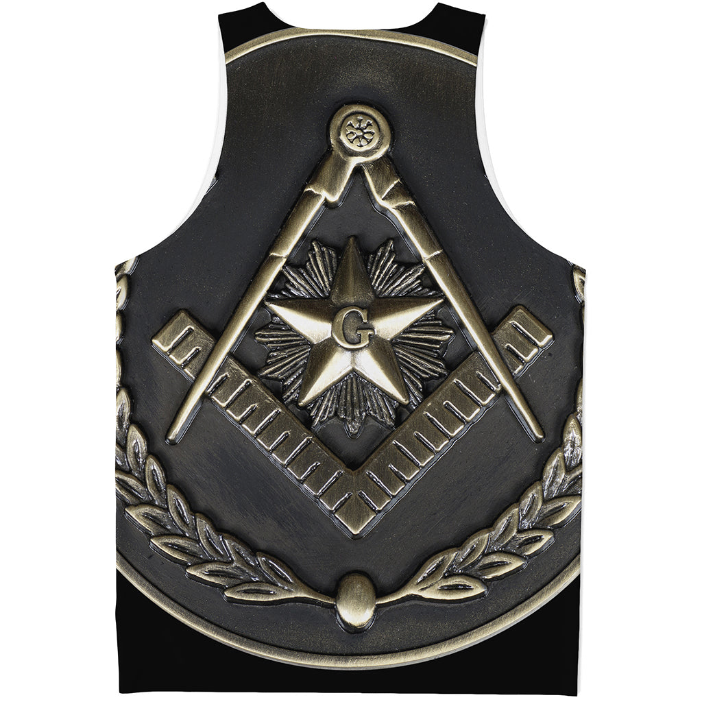 Freemasonry Medal Print Men's Tank Top