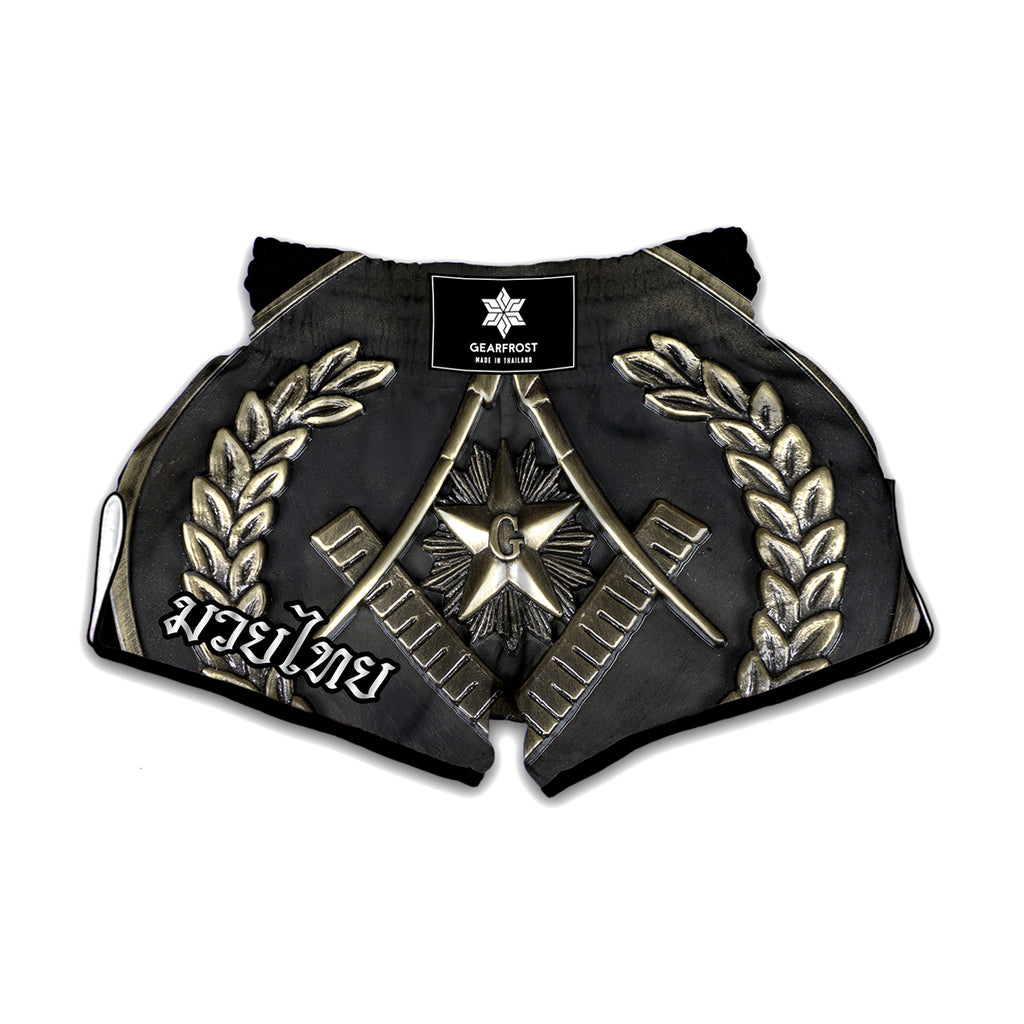 Freemasonry Medal Print Muay Thai Boxing Shorts