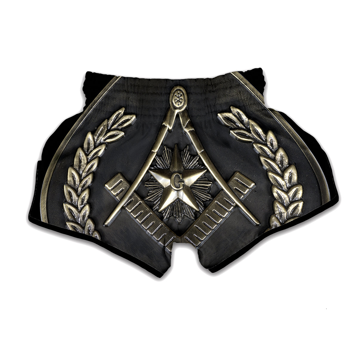 Freemasonry Medal Print Muay Thai Boxing Shorts