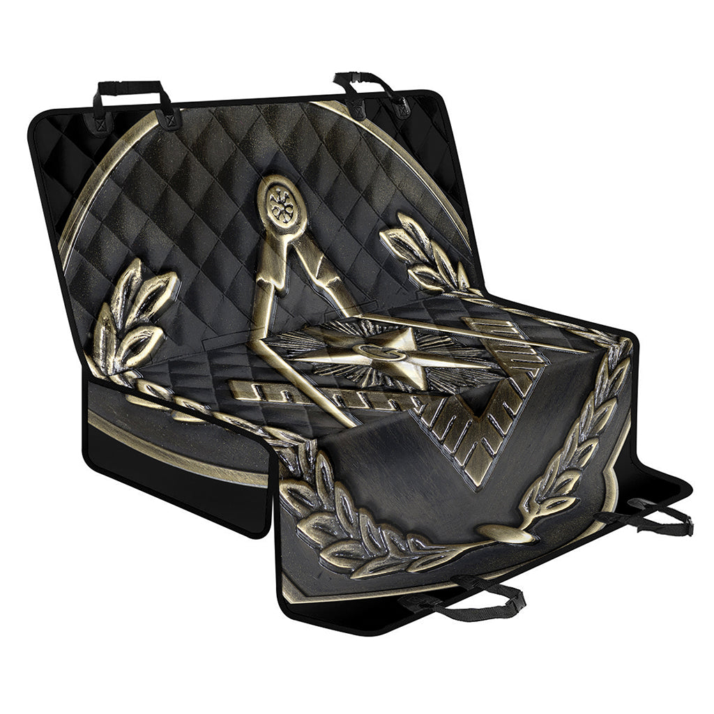 Freemasonry Medal Print Pet Car Back Seat Cover