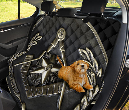Freemasonry Medal Print Pet Car Back Seat Cover