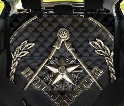 Freemasonry Medal Print Pet Car Back Seat Cover