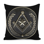 Freemasonry Medal Print Pillow Cover