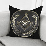 Freemasonry Medal Print Pillow Cover