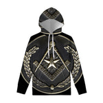 Freemasonry Medal Print Pullover Hoodie