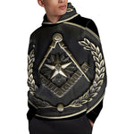 Freemasonry Medal Print Pullover Hoodie